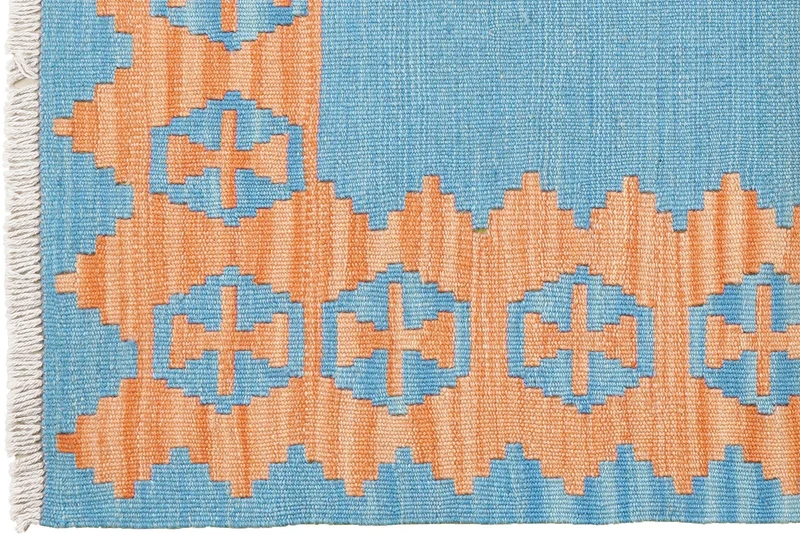 Kelim Gashgai · Handgewebt – Blau, 119x85 cm