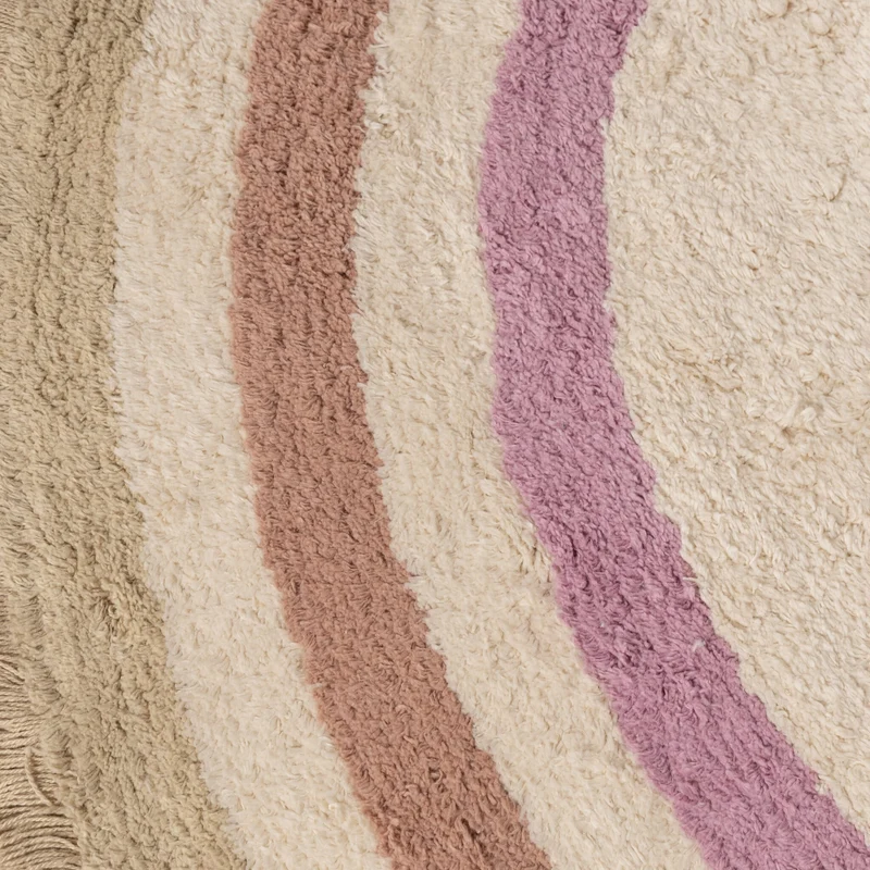 Waschbarer Kinderteppich Oval - Milo Rosa