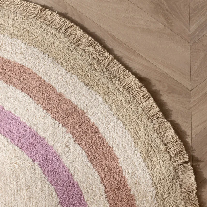 Waschbarer Kinderteppich Oval - Milo Rosa