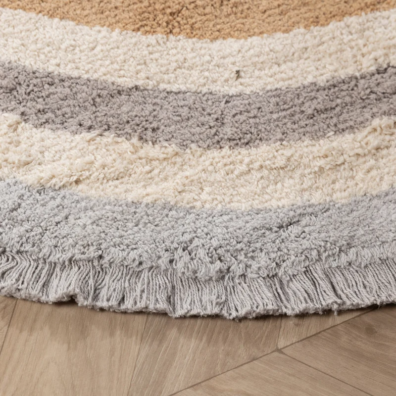 Waschbarer Kinderteppich Oval - Milo Grau