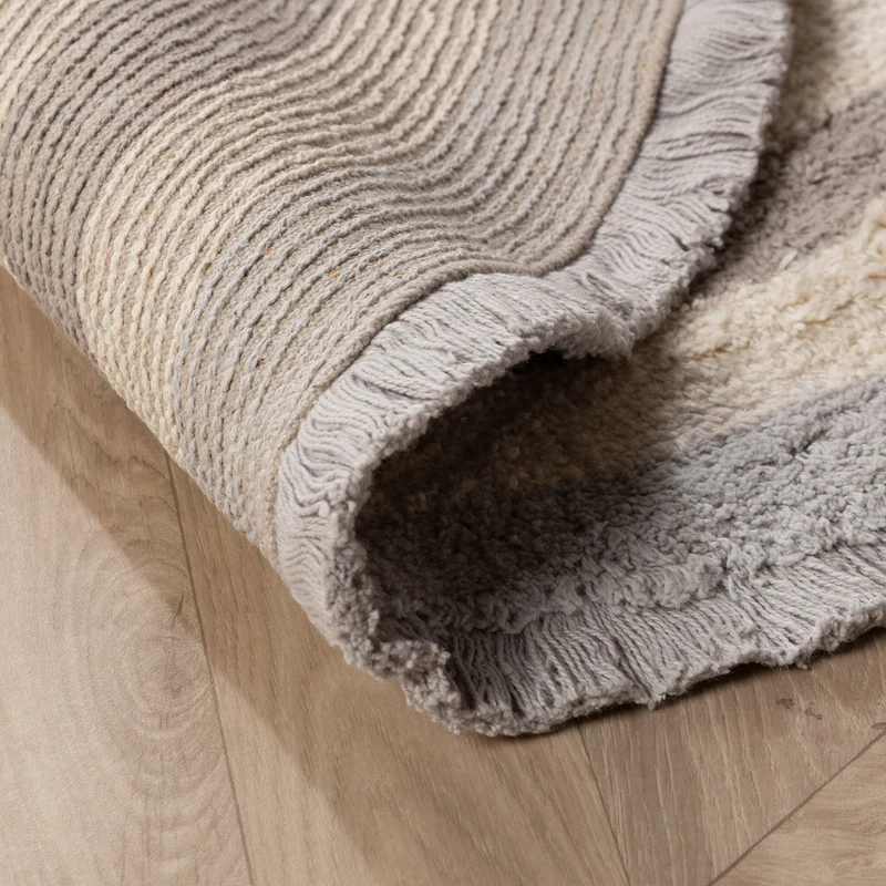 Waschbarer Kinderteppich Oval - Milo Grau