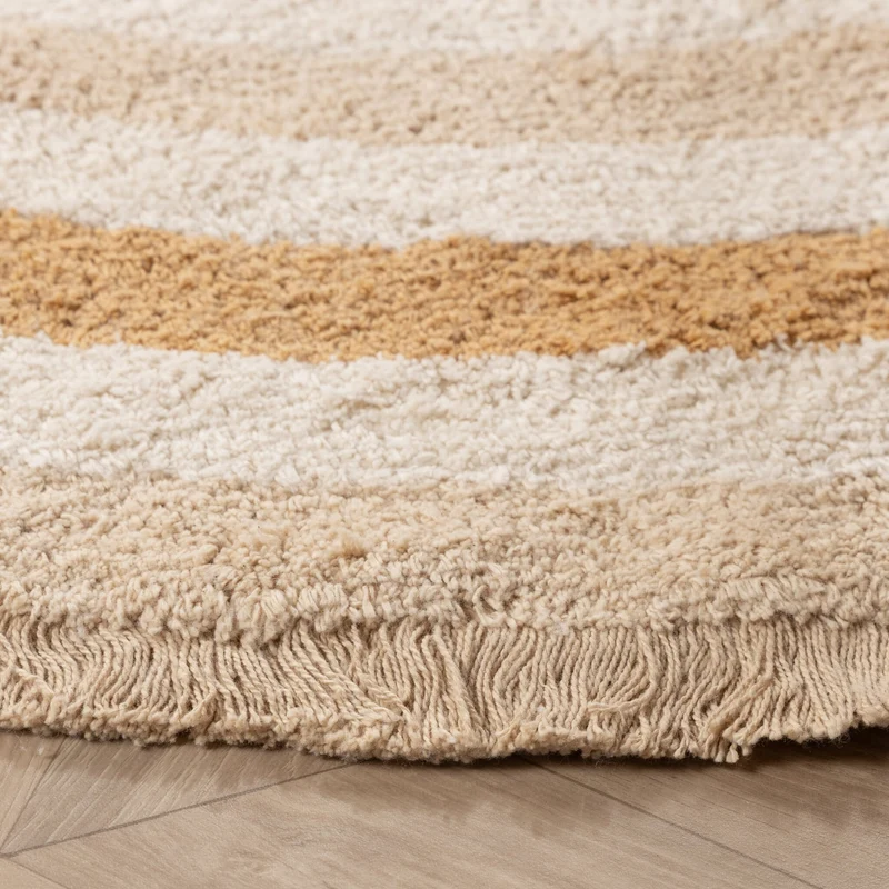 Waschbarer Kinderteppich Oval - Milo Beige