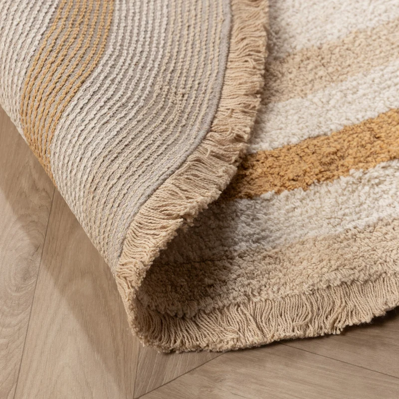 Waschbarer Kinderteppich Oval - Milo Beige