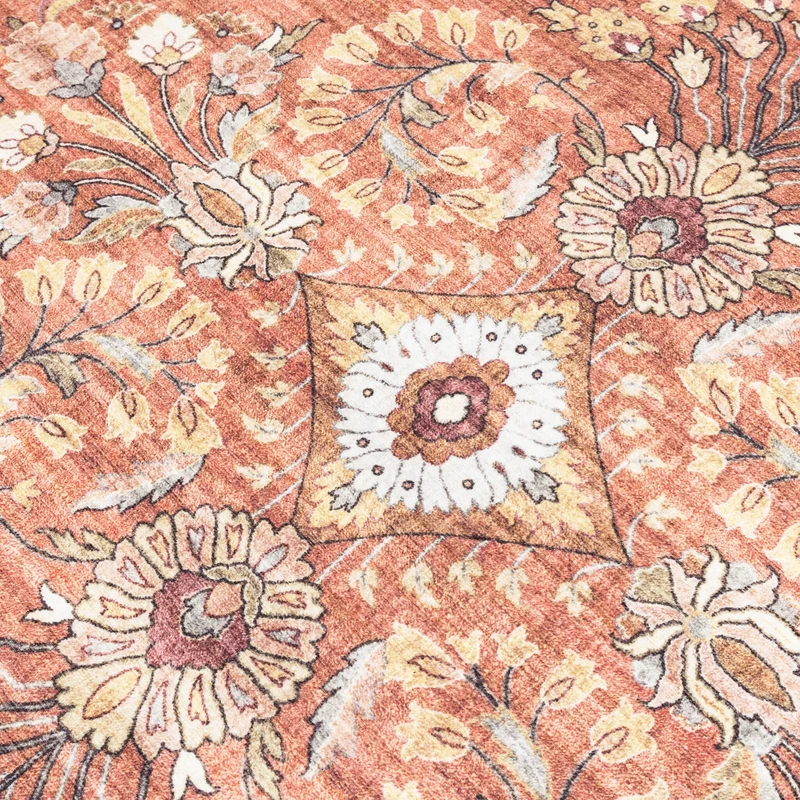 Vintage Gartenteppich Oval - Santo Flora Terrakotta