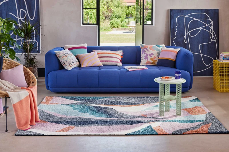 Esprit Kurzflor Teppich Bunt "Hills"
