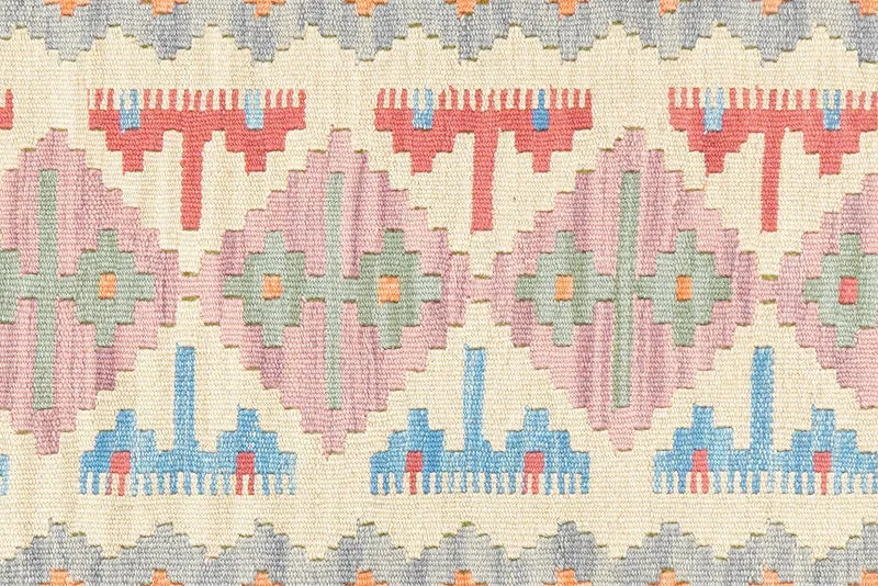 Kelim Gashgai · Handgewebt – Beige, 198x85 cm