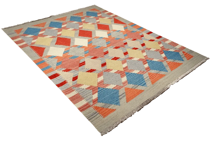 Kelim Gashgai · Handgewebt – Bunt, 207x156 cm