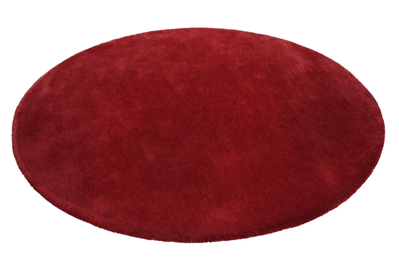 Esprit Teppich Rund Rot Hochflor "Relaxx"