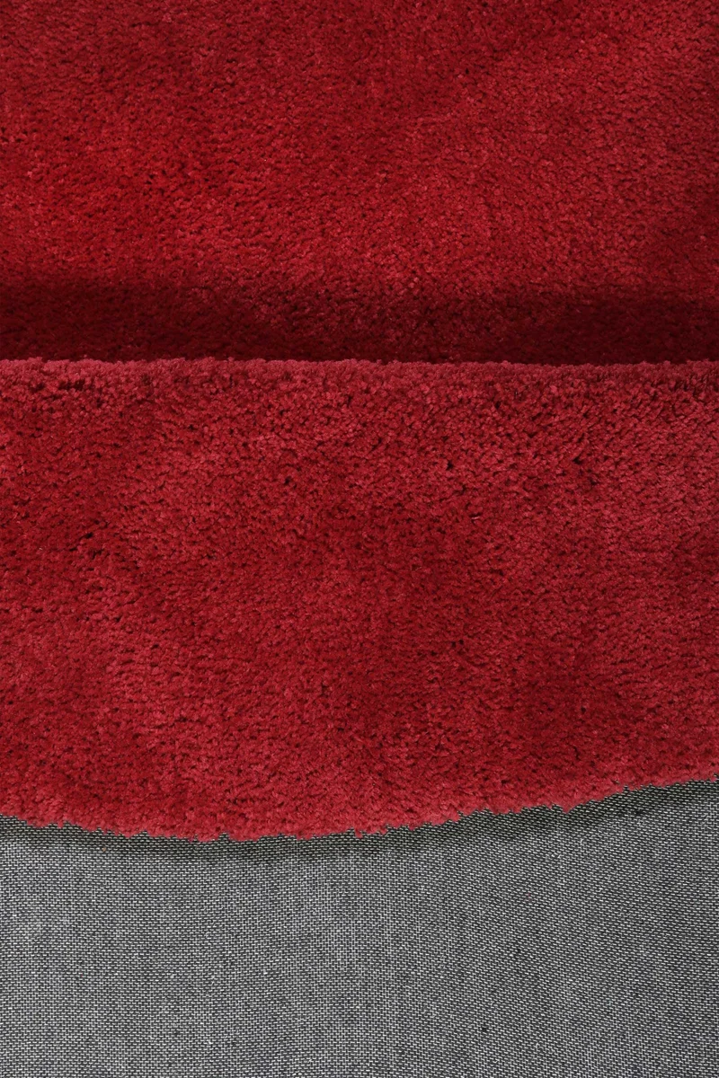 Esprit Teppich Rund Rot Hochflor "Relaxx"
