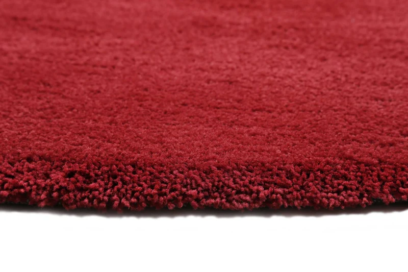 Esprit Teppich Rund Rot Hochflor "Relaxx"