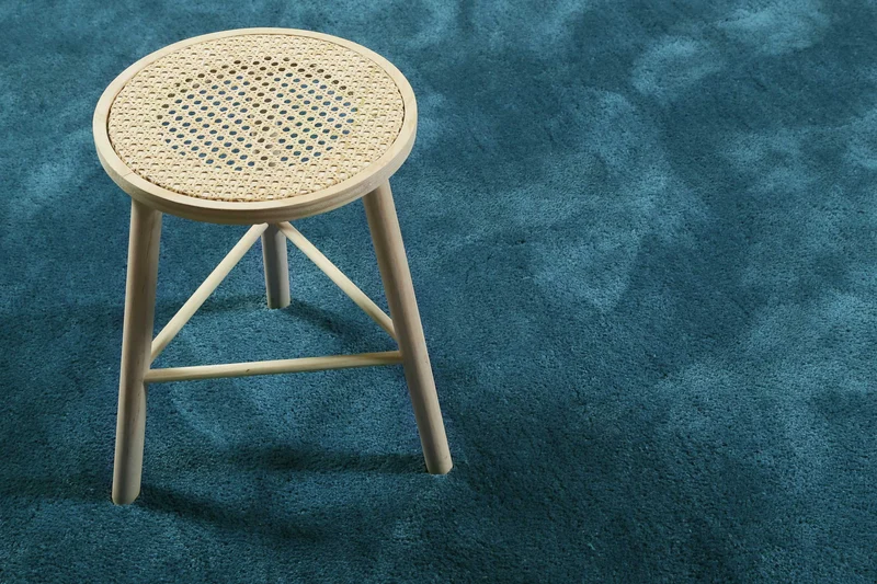 Esprit Teppich Rund Petrol Hochflor "Relaxx"