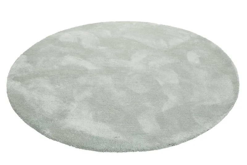 Esprit Teppich Rund Hellgrau Grün Hochflor "Relaxx"