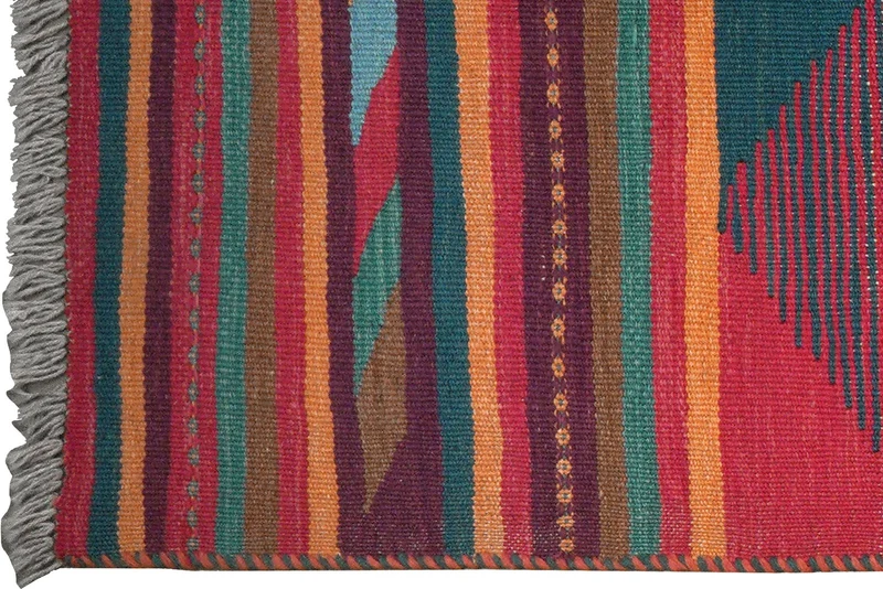 Kelim Gashgai · Handgewebt – Bunt, 295x79 cm