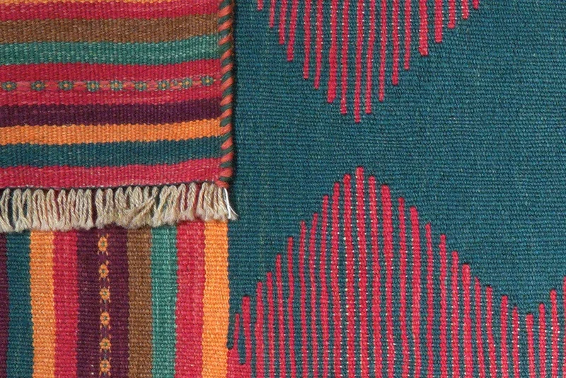 Kelim Gashgai · Handgewebt – Bunt, 295x79 cm