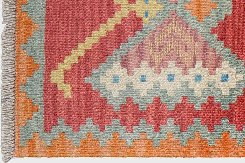 Kelim Gashgai · Handgewebt – Bunt, 205x62 cm