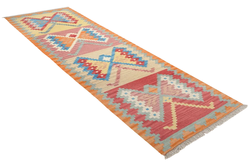 Kelim Gashgai · Handgewebt – Bunt, 205x62 cm