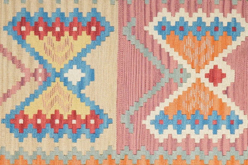 Kelim Gashgai · Handgewebt – Bunt, 205x62 cm
