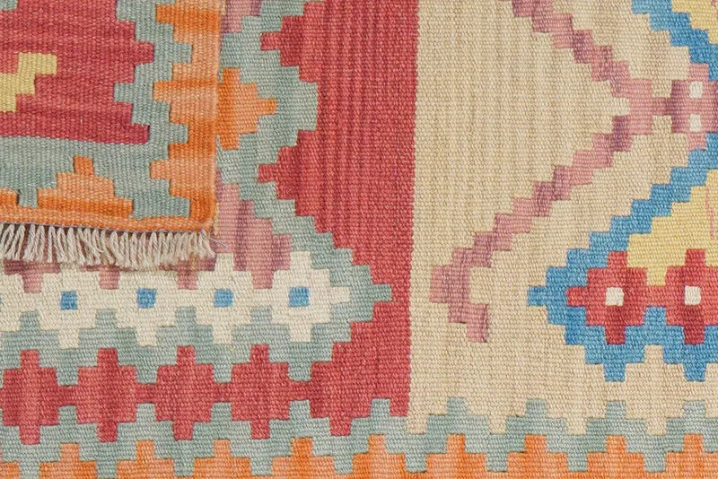 Kelim Gashgai · Handgewebt – Bunt, 205x62 cm