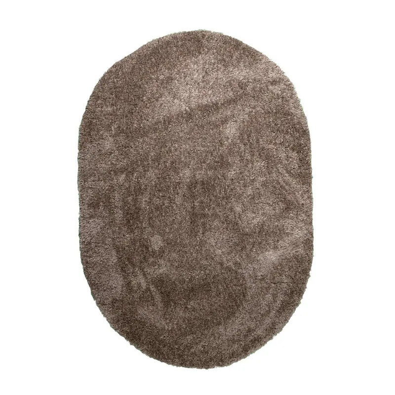 Shaggy Teppich Oval - Blaze Taupe