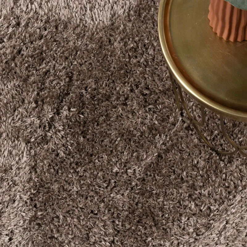 Shaggy Teppich Oval - Blaze Taupe