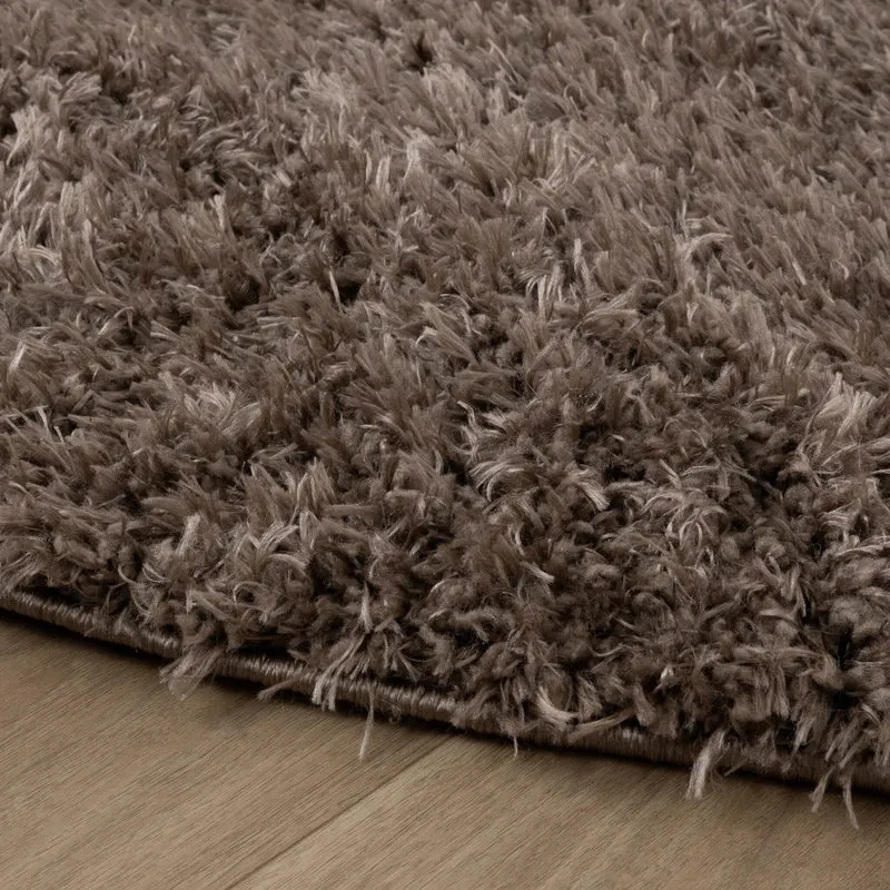 Shaggy Teppich Oval - Blaze Taupe