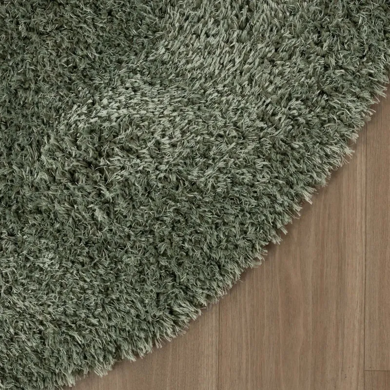 Shaggy Teppich Oval - Blaze Grün