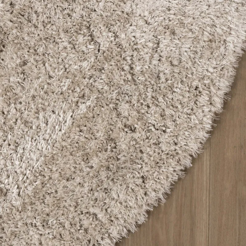 Shaggy Teppich Oval - Blaze Beige Grau