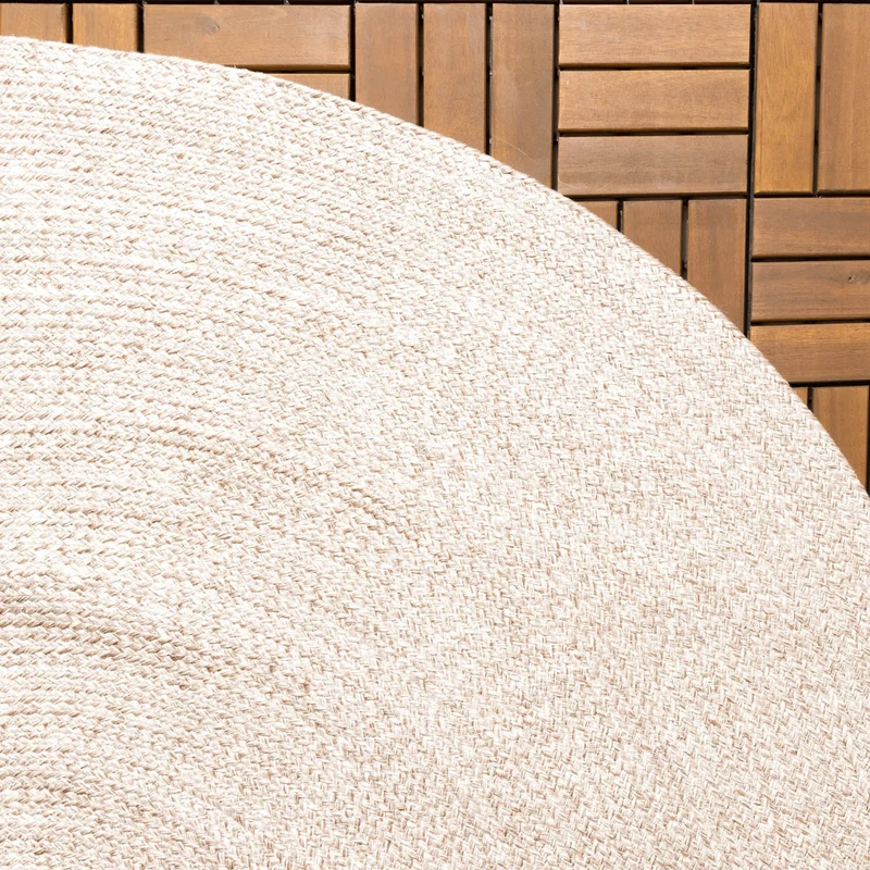 In- & Outdoor Jute Teppich Oval - Bali Beige