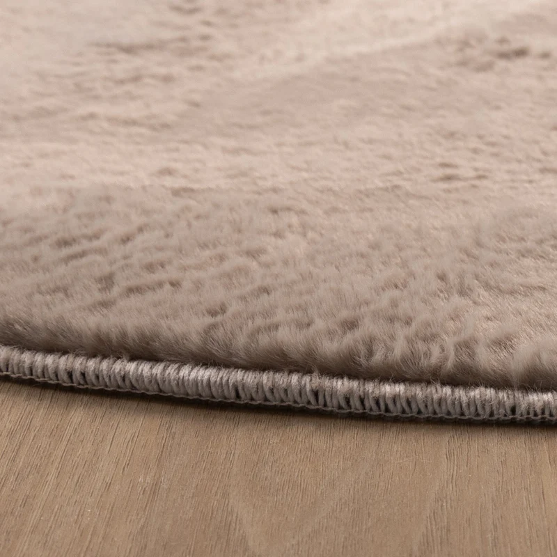 Flauschiger Teppich Oval - Cozy Taupe