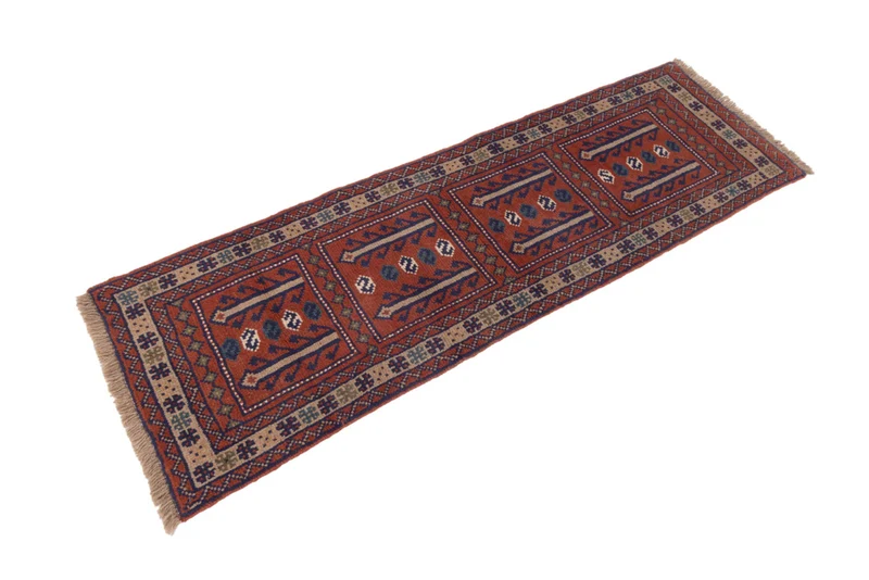 Läufer Perser - Nomadic - 60 x 195 cm - dunkelrot