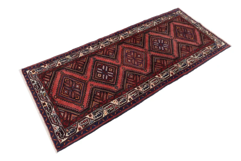 Läufer Perser - Nomadic - 90 x 210 cm - dunkelrot
