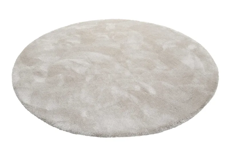 Esprit Teppich Rund Hellgrau Creme Hochflor "Relaxx"