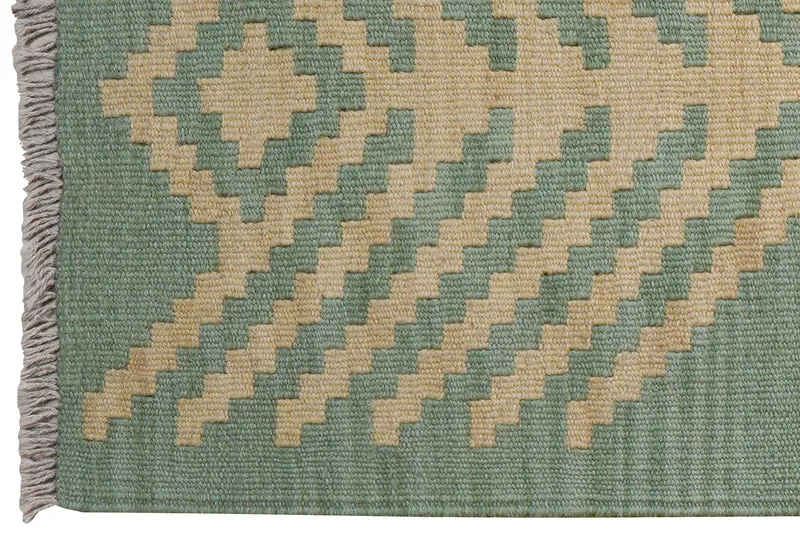 Kelim Gashgai · Handgewebt – Grün, 190x57 cm
