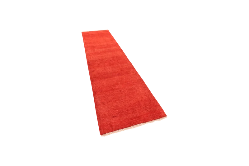 Gabbeh · Handgeknüpft – Rot, 289x84 cm