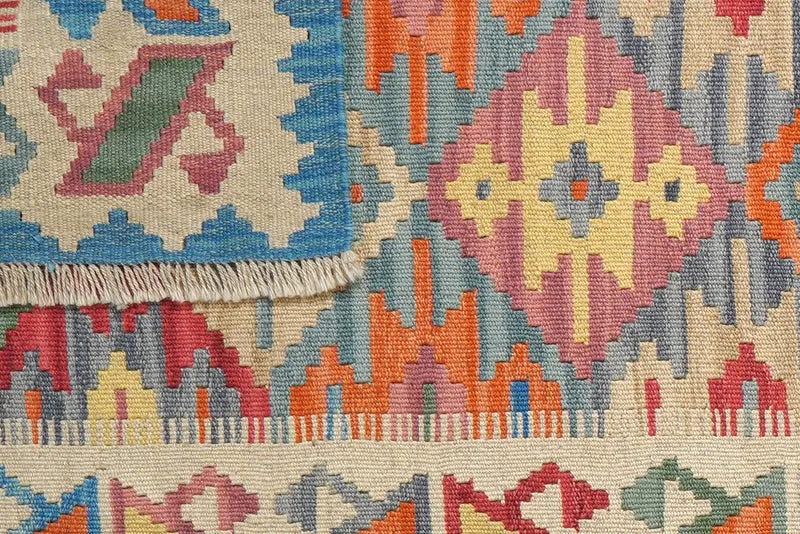 Kelim Gashgai · Handgewebt – Bunt, 209x85 cm