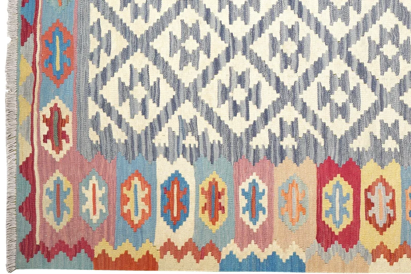 Kelim Gashgai · Handgewebt – Blau, 250x177 cm