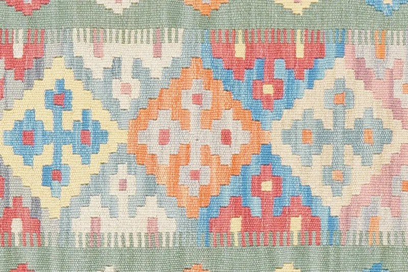 Kelim Gashgai · Handgewebt – Blau, 207x84 cm