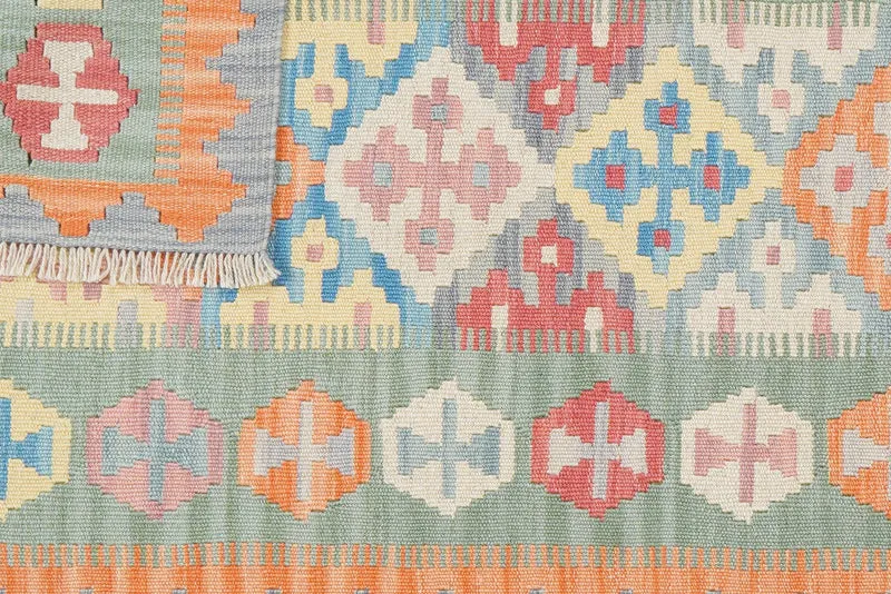 Kelim Gashgai · Handgewebt – Blau, 207x84 cm