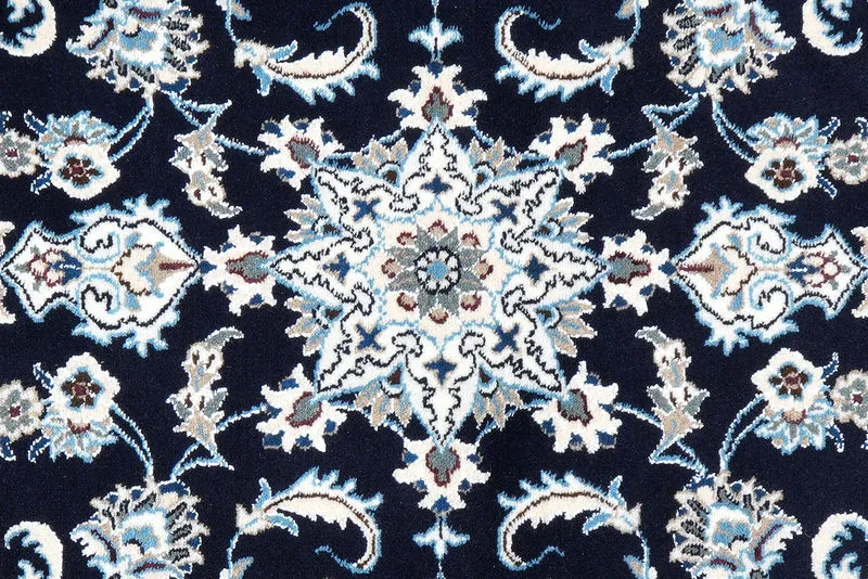 Nain 12La · Handgeknüpft – Blau, 293x75 cm