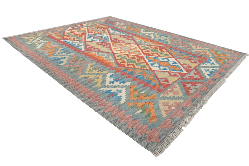 Kelim Gashgai · Handgewebt – Rot, 180x124 cm