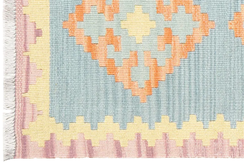 Kelim Gashgai · Handgewebt – Blau, 194x57 cm