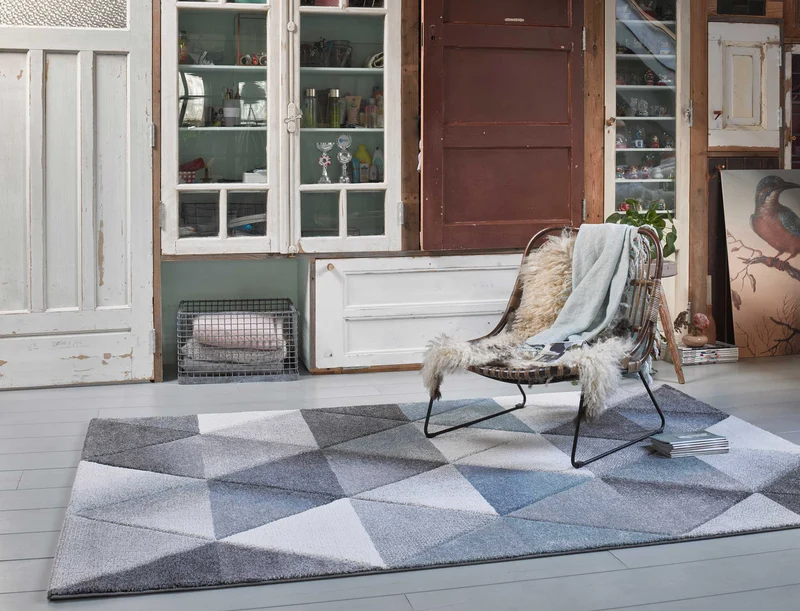 Teppich Grau Blau "Lighthouse" WECONhome