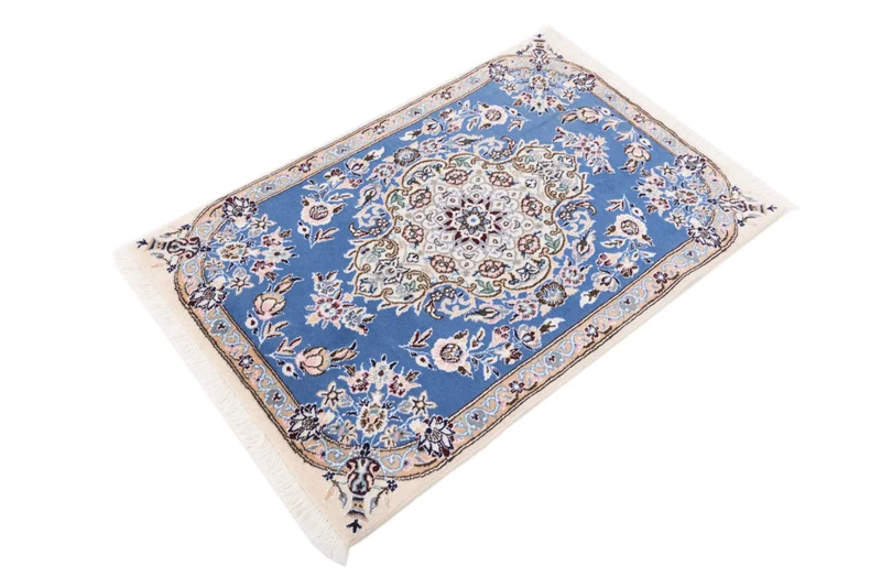 Perserteppich - Nain - 60 x 90 cm - blau