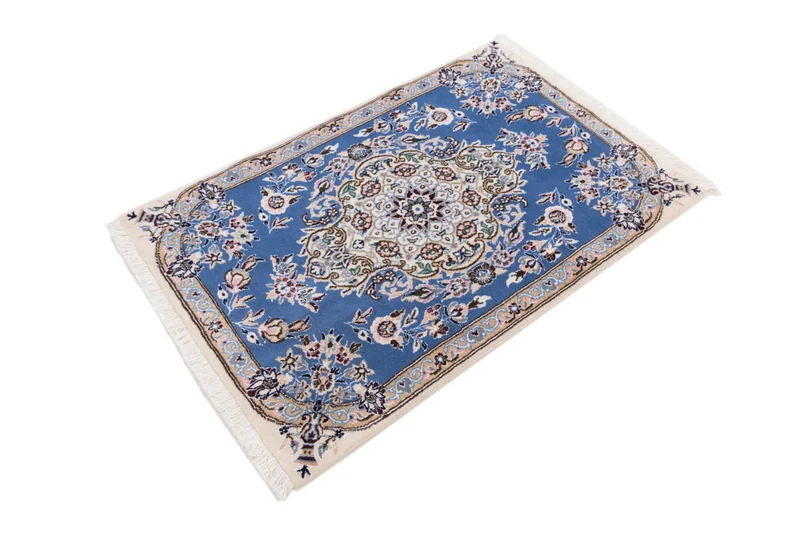 Perserteppich - Nain - 60 x 90 cm - blau