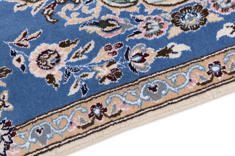 Perserteppich - Nain - 60 x 90 cm - blau