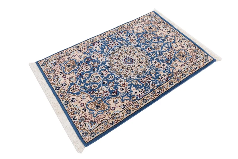 Perserteppich - Nain - 60 x 90 cm - blau