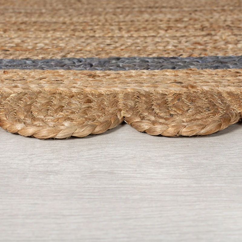 Jute Teppich Oval - Grazo Natur Grau