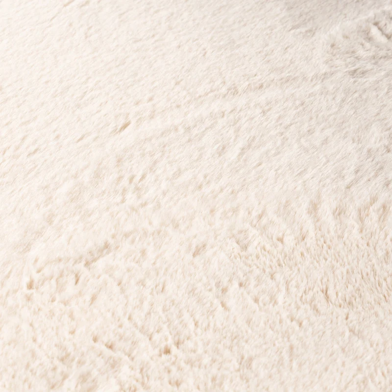 Flauschiger Teppich Oval - Cozy Creme