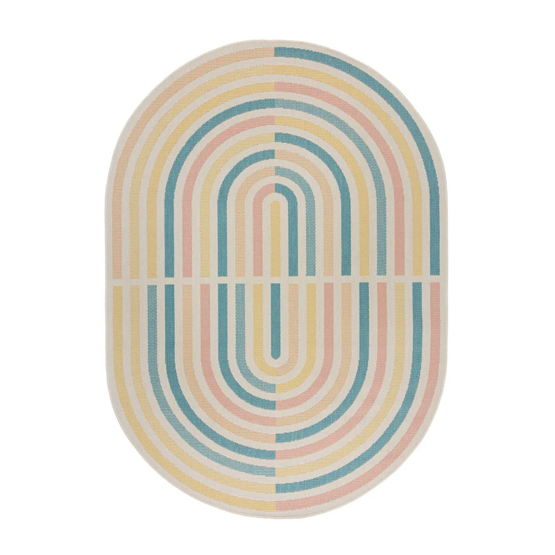 In- & Outdoor Teppich Oval - Villo Riviera Bunt