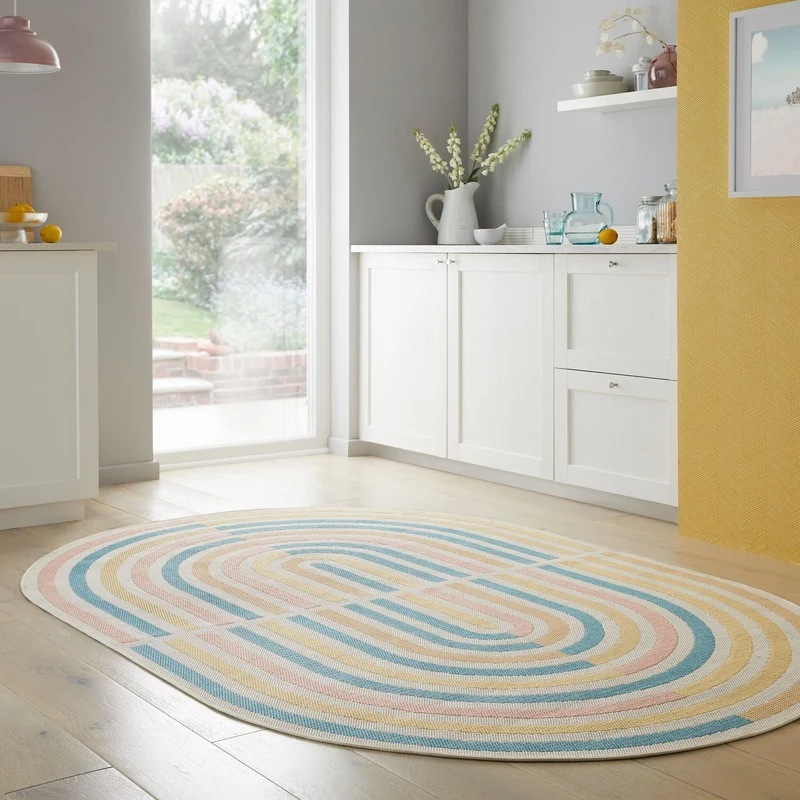 In- & Outdoor Teppich Oval - Villo Riviera Bunt